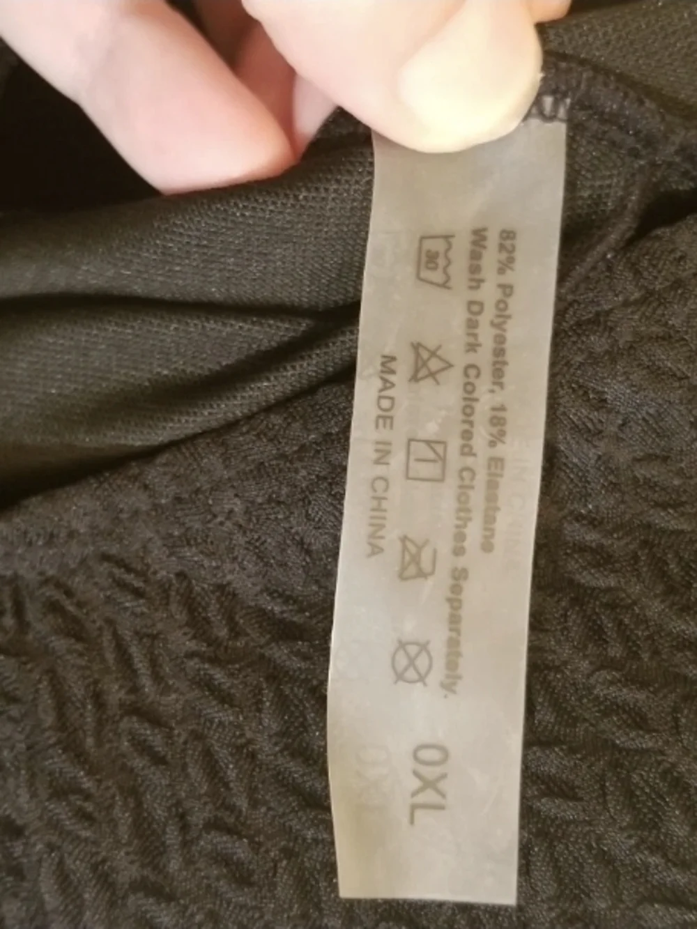 SHEIN Black Textured One-Piece Swimsuit with Front Tie - Picture 9 of 10